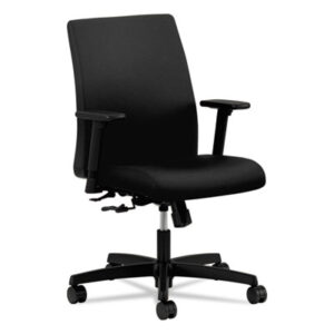 (HONIT105CU10)HON IT105CU10 – Ignition Series Fabric Low-Back Task Chair, Supports Up to 300 lb, 17" to 21.5" Seat Height, Black by HON COMPANY (1/EA)