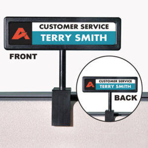 ADVANTUS; Cubicle Sign; Door Sign; Panel Partition; People Pointer; Safety & Security; Sign Holder; Signage; Visual; Graphics; Indicators; Directory; Directories