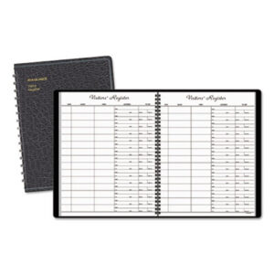 AT A GLANCE; Black; Black Cover; Book; Books; General Business; Record; Record Book; Record Keeping Systems; Records; Visitor; Visitors; Visitors Registers; Wirebound; Recordkeeping; Accounts; Registers; Finances; Daybooks; Accounting