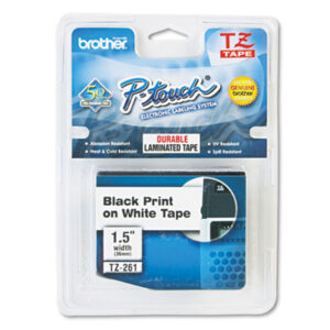 1-1/2"; Black on White;Cartridge; Custom Label Maker; Electronic; Label; Label Maker; Label Maker Tape; Label Makers; Label Makers & Supplies; Label Printer; Labeling System; Labelmakers & Supplies; Lettering Machine; P-Touch Label Maker; P-Touch Label Makers & Supplies; PC Compatible Labeler; Tape Cartridge; TZ Series Tape Cartridge; Identifications; Classifications; Stickers; Shipping; Receiving; Mailrooms; Brother P-Touch