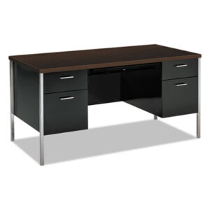 Office Furniture; Desks; Desks-Double Pedestal Desk; Workstations; Writing-Table; Escritoire; Furniture; Office Suites; 34000 Series; Harvest/Putty; HON