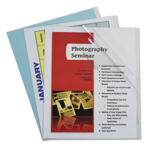 C-LINE; Clear Vinyl; Folder; Letter Size; No-Punch Report Covers; Punchless; Report; Report Cover; Report Covers; Slide-N-Grip Binding Bar; Sleeves; Sheaths; Covering; Jacket; Briefs; Handouts; Proposals; Documents; Resumes; Presentations