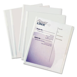 (CLI32457)CLI 32457 – Vinyl Report Covers with Binding Bars, 0.13" Capacity,  8.5 x 11, Clear/Clear, 50/Box by C-LINE PRODUCTS, INC (50/BX)