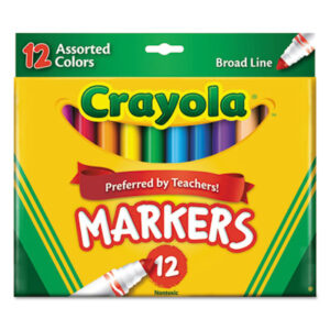 Art Markers; Art Supplies; Assorted Colors; Binney & Smith; CRAYOLA; Crayola Marker; Drafting/Drawing; Marker; Markers; Pens; Writing; Utensil; Arts; Crafts; Education; Schools; Classrooms; Teachers; Students