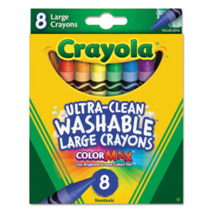 8-Color Pack; Art; Art Supplies; BINNEY & SMITH; Crayola; Crayola Crayons; Crayon; Crayons; Drafting/Drawing; Kid&apos;s First; Large Size Crayons; Washable; Washable Crayons; Arts; Crafts; Education; Classrooms; Teachers; Schools; Drawing; Coloring