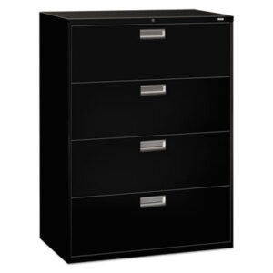 Office Furniture; 4-Drawer; 42" Wide; 600 Series; Black; Cabinet; File Cabinet; File Cabinets; File Cabinets & Accessories; Four; Furniture; Lateral Files; Lateral