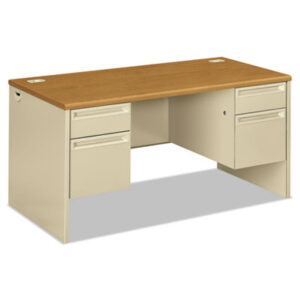 (HON38155CL)HON 38155CL – 38000 Series Double Pedestal Desk, 60" x 30" x 29.5", Harvest/Putty by HON COMPANY (1/EA)