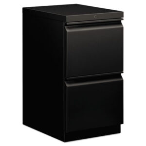 Office Furniture; 2 Drawer; Black; Cabinet; Brigade Series; File Cabinet; File Cabinets; Metal; Mobile Pedestal; Pedestal; Rolling File; Rolling Files; Filing; Systems; Receptacles; Organization; Furniture; Files; Radius pull; HON