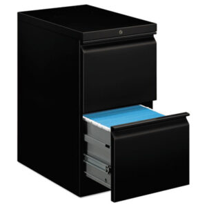 Office Furniture; 2 Drawer; Black; Cabinet; Brigade Series; File Cabinet; File Cabinets; Metal; Mobile Pedestal; Pedestal; Rolling File; Rolling Files; Filing; Systems; Receptacles; Organization; Furniture; Files; Radius pull; HON