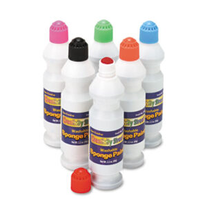 (CKC2400)CKC 2400 – Sponge Paint Set, 6 Assorted Colors, 2.2 oz Bottle, 6/Pack by PACON CORPORATION (6/ST)