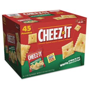 (KEB10892)KEB 10892 – Cheez-it Crackers, 1.5 oz Bag, White Cheddar, 45/Carton by KELLOGG&apos;S (45/CT)
