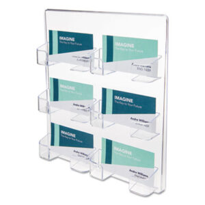 6-Pocket; Business Card Holder; Business Card Rack; deflect-o; deflecto; Display; Display Rack; Holder; Rack; Six Pockets; Wall Mount; Wall Mount Display; Wall Rack; Contacts; Files; Addresses; Phone-Numbers; Networking