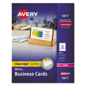 2 x 3-1/2; 2 x 3-1/2 Card Size; AVERY; Avery®; Business Cards; Card Stock; Cards; Clean Edge; Laser; LaserPrinter; Paper; White; Two-Sided Printable Clean Edge Business Cards; Marketing; Networking; Calling-Cards; Self-Promote; Contact-Information; Promotion