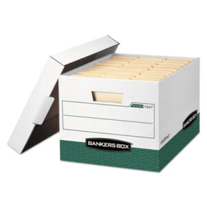 12 x 10 x 15; BANKERS BOX; Bankers Box Files; Bankers Box Storage; Boxes; Carton; Cartons; FELLOWES; File Box; File Boxes; File Storage; File/Storage; Files; Green; Letter/Legal Size; R-Kive File Boxes; Recycled Product; Recycled Products; Storage; Storage Box; Storage File; Storage File Box; Storage Files; Containers; Cases; Crates; Storage Boxes