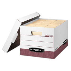 12 x 10 x 15; BANKERS BOX; Bankers Box Files; Bankers Box Storage; Boxes; Carton; Cartons; FELLOWES; File Box; File Boxes; File Storage; File/Storage; Files; Letter/Legal Size; R-Kive File Boxes; Recycled Product; Recycled Products; Red; Storage; Storage Box; Storage File; Storage File Box; Storage Files; Containers; Cases; Crates; Storage Boxes