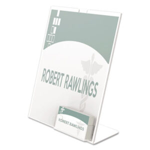 Brochure Rack; Brochure Racks; Business Card Holder; Countertop; DEFLECT-O; Desktop; Display; Display Pockets; Display Racks; Holder; Leaflet Display Rack; Literature; Literature Pocket; Literature Rack; Pamphlet Display Racks; Pocket; Pockets; Rack; Racks; Sign; Sign Holder; Stand; Superior Image; Hospitality; Reception; Waiting-Rooms; Lounges; Parlors; Furnishings; Magazines