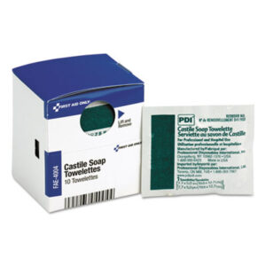 (FAOFAE4004)FAO FAE4004 – SmartCompliance Castile Soap Towelettes, 10/Box by FIRST AID ONLY, INC. (10/BX)