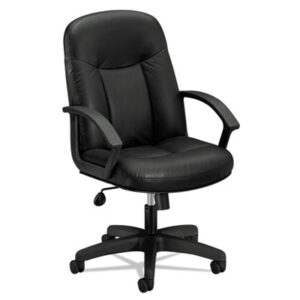 Office Furniture; VL601; High-Back; Swivel/Tilt; Leather; Chairs; VL600; Furniture; Office; Seating; Seats; Workstations; Black Leather; HON®; BSXVL601ST11T