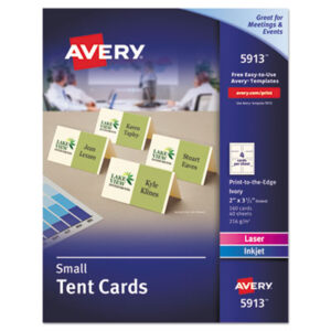 AVERY; Cards/Card Stock; Inkjet; Inkjet Printer; Laser; Laser Printer; Specialty & Greeting Cards; Tent; Tent Card; White; Place-setting; Tagging; Labeling; Breakrooms; Dinner; Name Cards; Textured