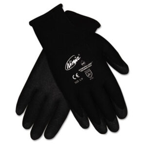 (CRWN9699XLDZ)CRW N9699XLDZ – Ninja HPT PVC coated Nylon Gloves, X-Large, Black, Pair by MCR SAFETY (12/DZ)
