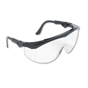 (CRWTK110)CRW TK110 – Tomahawk Wraparound Safety Glasses, Black Nylon Frame, Clear Lens, 12/Box by MCR SAFETY (12/BX)