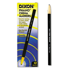 Art Supplies; China; China Marker; DIXON; Grease; Grease Pencils; Marker; Marking; Nontoxic; Pencils; Pencil; Writing Equipment; Black; Arts; Crafts; Education; Classrooms; Teachers; Schools; Drawing; Coloring