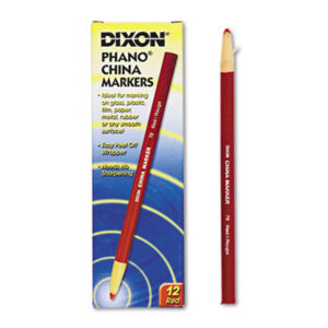 Art Supplies; China; China Marker; DIXON; Grease; Grease Pencils; Marker; Marking; Nontoxic; Pencils; Pencil; Writing Equipment; Red; Arts; Crafts; Education; Classrooms; Teachers; Schools; Drawing; Coloring