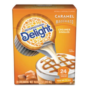 (ITD101766)ITD 101766 – Flavored Liquid Non-Dairy Coffee Creamer, Caramel Macchiato, Mini Cups, 24/Box by DEAN FOODS (24/BX)