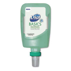 (DIA16714)DIA 16714 – Basics Hypoallergenic Foaming Hand Wash Refill for FIT Manual Dispenser, Honeysuckle, 1.2 L, 3/Carton by DIAL PROFESSIONAL (3/CT)