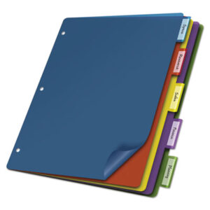 5-Tab; Assorted; CARDINAL; Extra-Tough; Poly Index Dividers; index dividers; 5 tab; five tab; Recordkeeping; Filing; Systems; Cataloging; Classification