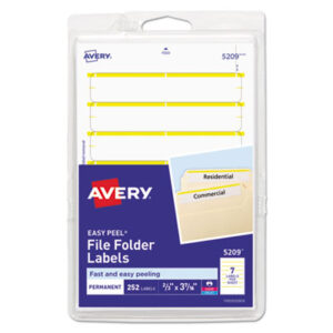 (AVE05209)AVE 05209 – Printable 4" x 6" – Permanent File Folder Labels, 0.69 x 3.44, White, 7/Sheet, 36 Sheets/Pack, (5209) by AVERY PRODUCTS CORPORATION (252/PK)