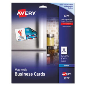 2 x 3-1/2 Card Size; AVERY; Business Cards; Card Stock; Cards; Inkjet; Inkjet Printer; Magnetic; Paper; Marketing; Networking; Calling-Cards; Self-Promote; Contact-Information; Promotion