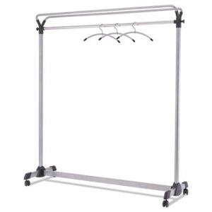 (ABAPMGROUP3)ABA PMGROUP3 – Large Capacity Garment Rack, 63.5w x 21.25d x 67.5h, Black/Silver by ALBA (1/EA)
