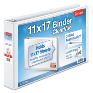 Presentation Binders; Tabloid; Binder; Binders; Slant-D; Slant-D Ring Binders; ClearVue; Cardinal; View; View Binders; Ring; Ring Binders; 2 inch Capacity