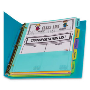 Index Dividers; Plastic Dividers; Binder Accessories; Letter-Size Dividers; Binder Dividers; Dividers with Tabs; Assorted;Multi-Pockets; Document Storage