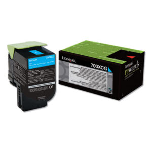 (LEX70C0XCG)LEX 70C0XCG – 70C0XCG Return Program Extra High-Yield Toner, 4,000 Page-Yield, Cyan, TAA Compliant by LEXMARK INT&apos;L, INC. (1/EA)