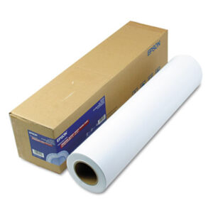 (EPSS041638)EPS S041638 – Premium Glossy Photo Paper Roll, 3" Core, 10 mil, 24" x 100 ft, Glossy White by EPSON AMERICA, INC. (1/RL)
