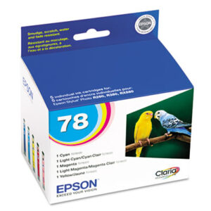 (EPST078920S)EPS T078920S – T078920-S (78) Claria Ink, 1,290 Page-Yield, Cyan/Light Cyan/Light Magenta/Magenta/Yellow by EPSON AMERICA, INC. (/)