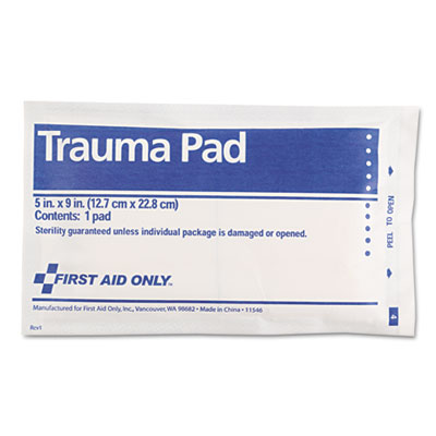 (FAOFAE5012)FAO FAE5012 – SmartCompliance Trauma Pad, Sterile, 5 x 9 by FIRST AID ONLY, INC. (1/EA)