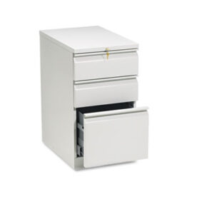 Office Furniture; 3 Drawer; Cabinet; Brigade Series; File Cabinet; File Cabinets; Light Gray; Metal; Mobile Pedestal; Pedestal; Rolling File; Rolling Files; Filing; Systems; Receptacles; Organization; Furniture; Files; Radius pull; HON