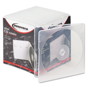 CD Case; CD Jewel Case; CD/DVD; CD/DVD Storage Cases; Clear; DVD; INNOVERA; Jewel Case; Media Storage; Standard Jewel Case; Storage; Media; Containers; Covers; Shells; Capsules