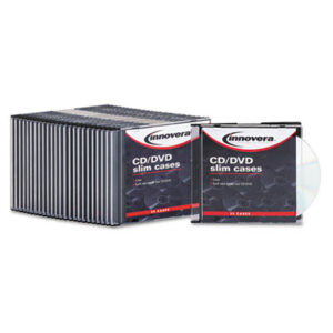 CD Case; CD Jewel Case; CD/DVD; CD/DVD Storage Cases; Clear; DVD; INNOVERA; Jewel Case; Media Storage; Thin Line Jewel Cases; Media; Containers; Covers; Shells; Capsules; Storage