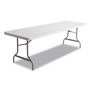 (ALE65601)ALE 65601 – Resin Rectangular Folding Table, Square Edge, 96w x 30d x 29h, Platinum by ALERA (1/EA)