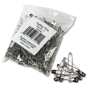 (LEO83200)LEO 83200 – Safety Pins, Nickel-Plated, Steel, 2" Length, 144/Pack by CHARLES LEONARD, INC (144/PK)