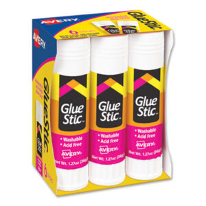 1.27 oz.; Adhesives; AVERY; Avery®; Craft Supplies; Drafting/Drawing; Glue & Adhesives; Glue Stic; Glue Stick; Glue Sticks; Glue Sticks & Pens; Nontoxic; Permanent Glue; Super Bonding; Washable; Clear; Bonding; Affixers; Hobbies; Crafts; Education; Teachers; Classroom; Art