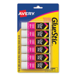 0.26 oz.; Adhesives; AVERY; Avery®; Craft Supplies; Drafting/Drawing; Glue & Adhesives; Glue Stic; Glue Stick; Glue Sticks; Glue Sticks & Pens; Nontoxic; Permanent Glue; Super Bonding; Washable; Clear; Bonding; Affixers; Hobbies; Crafts; Education; Teachers; Classroom; Art