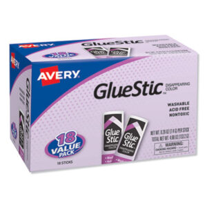 0.26 oz.; Adhesives; AVERY; Avery®; Craft Supplies; Drafting/Drawing; Glue & Adhesives; Glue Stic; Glue Stick; Glue Sticks; Glue Sticks & Pens; Nontoxic; Permanent Glue; Super Bonding; Washable; Purple; Bonding; Affixers; Hobbies; Crafts; Education; Teachers; Classroom; Art