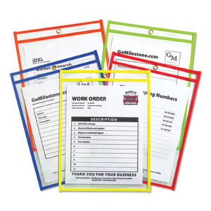 9 x 12 Insert Size; C-LINE; Card Holder; Card Pocket; Clear Envelope; Clear Protective; Envelope; Holder; Index Card; Jacket; Job Ticket; Job Ticket Holder; Job/Shop; Neon Colors; Protector; Sheet Protectors; Shop Ticket; Shop Ticket Holders; Ticket Holder; Tickets; Vinyl Envelope; Sleeves; Transparent; Sheaths; Storage; Filing; Protection