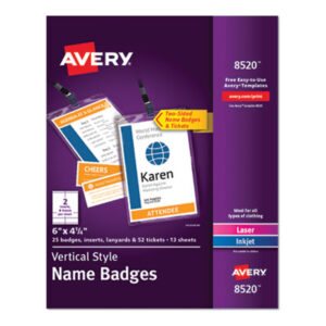 Name Badge Kits; Security; Passes; Identification; Pass-cards; Tags