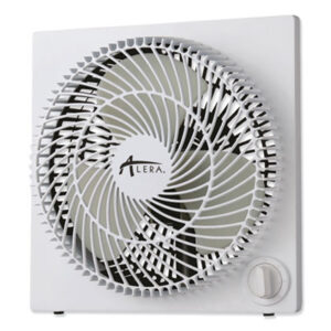 (ALEFANBX10B)ALE FANBX10B – 9" 3-Speed Desktop Box Fan, Plastic, White by ALERA (1/EA)